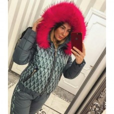 Костюм зимний косичка куртка с опушкой и штаны Костюм зимний косичка куртка с опушкой и штаны