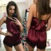 Женская пижама комбинезон с кружевом