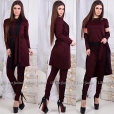 Женский костюм кофта с кротким рукавом брюки и кардиган Женский костюм кофта с кротким рукавом брюки и кардиган