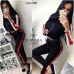 Спортивный костюм штаны и кофта топ с лампасами