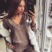 Вязанный женский костюм свитер и штаны шерсть с хлопком Вязанный женский костюм свитер и штаны шерсть с хлопком