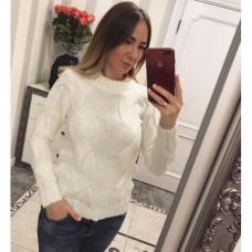Свитер теплый женский вязка большие косы Свитер теплый женский вязка большие косы