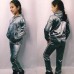 Детский спортивный костюм мраморный велюр на девочку 