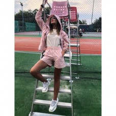 Спортивный костюм тройка тонкая плащевка кофта шорты и штаны Спортивный костюм тройка тонкая плащевка кофта шорты и штаны