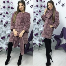 Шуба женская с шарфом Шуба женская с шарфом