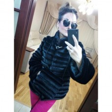 Шубка с муфтой Шиншилла стойка Большие размеры
