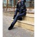 Зимний женский костюм на холлофайбере с пышным мехом на капюшоне Зимний женский костюм на холлофайбере с пышным мехом на капюшоне