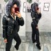 Зимний женский костюм на холлофайбере с пышным мехом на капюшоне Зимний женский костюм на холлофайбере с пышным мехом на капюшоне