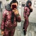 Зимний женский костюм на холлофайбере с пышным мехом на капюшоне Зимний женский костюм на холлофайбере с пышным мехом на капюшоне