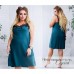 Ночная рубашка пеньюар шелк с кружевом Пышная красота 