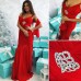 Шикарное вечернее платье с брошью и шифоновой накидкой