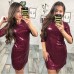 Блестящее нарядное коктейльное платье 