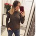 Свитер теплый коса вырез на спине
