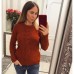 Свитер теплый коса вырез на спине