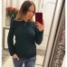 Свитер теплый коса вырез на спине