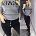 Теплые черные женские джинсы 