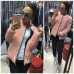 Женский велюровый бомбер в комплекте с шарфом Батал