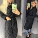 Длинное женское демисезонное пальто утеплитель холлофайбер