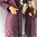 Длинное женское демисезонное пальто утеплитель холлофайбер