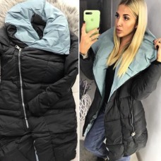 Стеганное женское пальто на холлофайбере