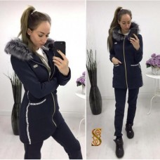 Спортивный костюм с начесом  удлиненная кофта 
