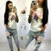 Женский костюм джинсы+футболка Женский костюм джинсы+футболка