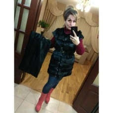 Меховая жилетка трансформер мех под стриженую норку Меховая жилетка трансформер мех под стриженую норку
