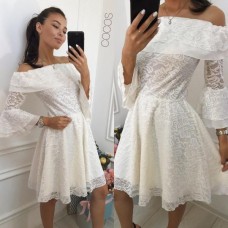 Ажурное платье с воланами