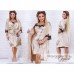 Женский шелковый халат с дорогим кружевом  Батал 