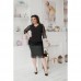 Нарядный костюм ажурная блузка и юбка кожа с ажурными вставками Большие размеры Нарядный костюм ажурная блузка и юбка кожа с ажурными вставками Большие размеры