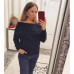 Свитер с открытыми плечами (разные цвета)