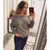 Свитер с открытыми плечами (разные цвета)