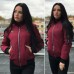 Женская куртка бомбер на молнии рукава на манжете 