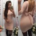 Платье с открытой спиной и бантиком 