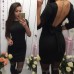 Платье с открытой спиной и бантиком 