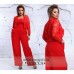 Женский нарядный комбинезон с болеро Батальные размеры 48+