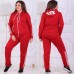 Женский спортивный костюм кофта на молнии с капюшоном и спортивные штаны