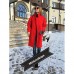 Кашемировое женское пальто на подкладе застегивается на пуговицу Кашемировое женское пальто на подкладе застегивается на пуговицу