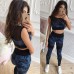 Спортивный костюм для фитнеса с топом 