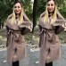 Кашемировое пальто на запах длина ниже колена