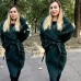 Кашемировое пальто на запах длина ниже колена