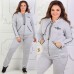 Спортивный костюм кофта на молнии с капюшоном Большие размеры 