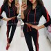 Женский модный спортивный костюм штаны и кофта топ 
