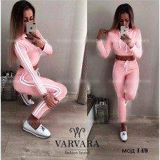 Женский спортивный костюм штаны и кофта топ с лампасами Женский спортивный костюм штаны и кофта топ с лампасами