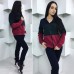 Трехцветный теплый спортивный костюм