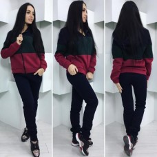 Трехцветный теплый спортивный костюм Трехцветный теплый спортивный костюм