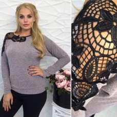 Кофта с кружевом макраме Кофта с кружевом макраме