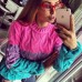 Теплый женский трехцветный свитер шерсть с акрилом