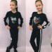 Детский спортивный костюм кофта и штаны на девочку аппликация пайетка Детский спортивный костюм кофта и штаны на девочку аппликация пайетка