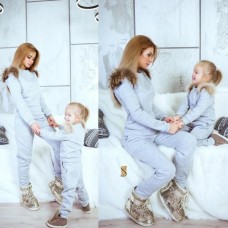 Детский теплый спортивный костюм с начесом на девочку 